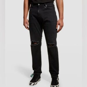Represent Distressed Men’s Black Jeans